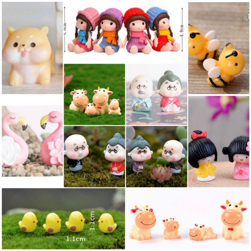 (พร้อมส่งในไทย) ตุ๊กตาเรซิ่นตัวจิ๋ว แต่งสวน แต่งบ้าน
