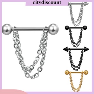 &lt;citydiscount&gt; จิวเจาะร่างกาย แบบโซ่ หลายชั้น เครื่องประดับแฟชั่น 1 ชิ้น