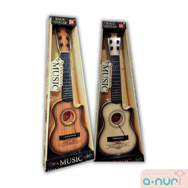 Anuri เครื่องดนตรีเด็ก กีตาร์เด็ก 4 สาย และ 6 สาย ลายไม้คลาสสิค (คละสี) ปรับสายได้ เครื่องดนตรี กีตาร์เด็ก สำหรับเด็ก