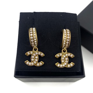 Chanel earrings CC 1.3 2.0 2.5 แบบติดหู มีห้อยๆ น่ารัก ชาแนล ต่างหู ของแท้ ส่งฟรี EMS ทั้งร้าน