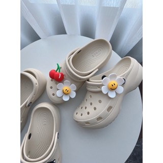 Crocs Classic Platform Clog Bone(พรีออเดอร์🇰🇷)