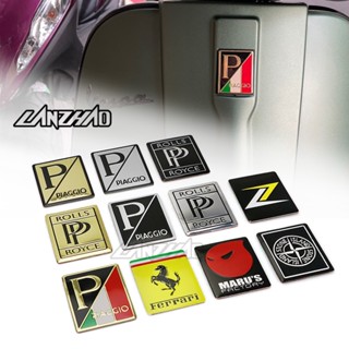 【LANZHAO】สำหรับ VESPA Emblem โลโก้ P แผงสติกเกอร์ Modification Sticker