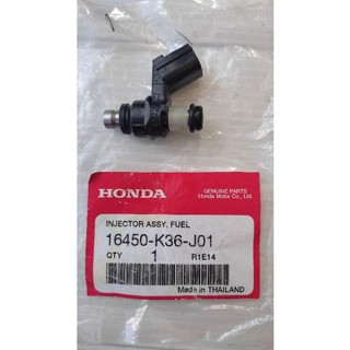 16450-K36-J01ชุดหัวฉีดน้ำมันเชื้อเพลิงแท้(6รูG) Honda PCX150 ปี2014-2019 อะไหล่แท้ศูนย์💯%