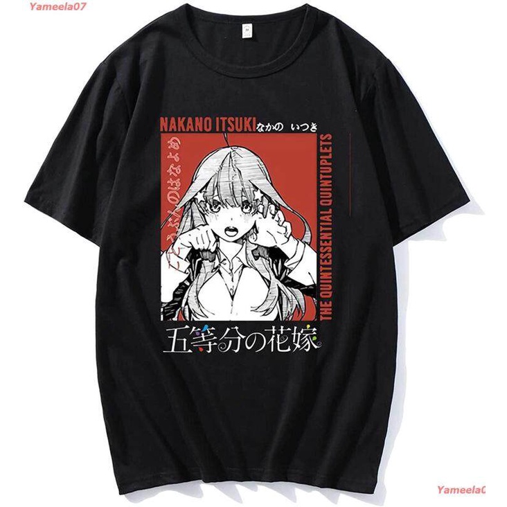 Tee◊  Yameela07 2021 The Quintessential Quintuplets T-Shirt Anime Tee Shirt Unisex Pullover Nakano I