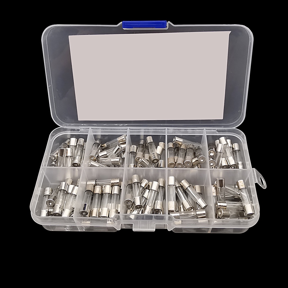 100 ชิ้น 5x20 มิลลิเมตร Fast-Blow ฟิวส์แก้ว Assortment ชุด DIY Quick Blow Tube ฟิวส์ 0.2A-20A