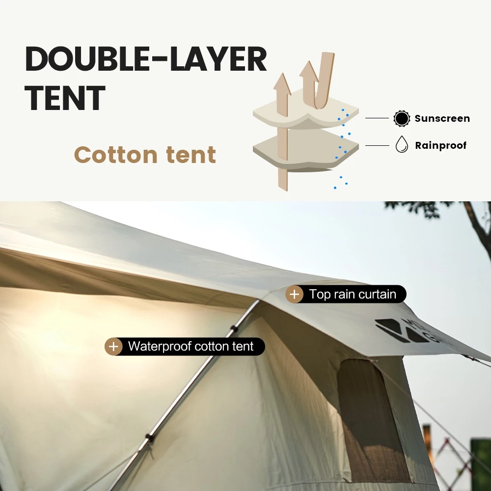 MOBI GARDEN Era เต็นท์แคมป์ปิ้ง ผ้าฝ้าย กันน้ำ Glamping thumbnail 4