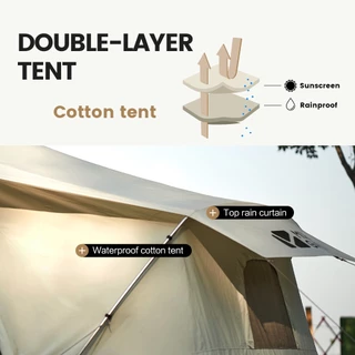 MOBI GARDEN Era เต็นท์แคมป์ปิ้ง Family Glamping เต็นท์ผ้าฝ้ายกันน้ําป้องกันรังสียูวีกลางแจ้ง
