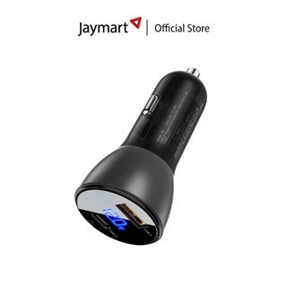 ACEFAST Metal car charger 63W (USB-A+USB-C) with digital display B6 Black (FULL)(ของแท้) By Jaymart