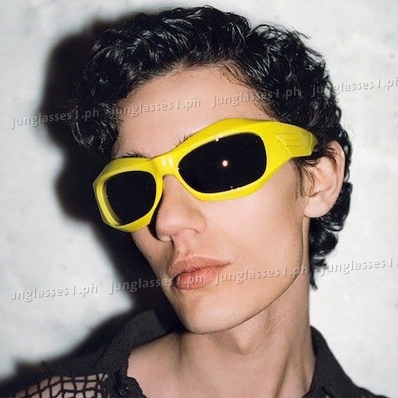 Y2K แว่นกันแดด UV400 Street Cycling ขนาดใหญ่ขับรถ Shades แว่นตากรอบหนา