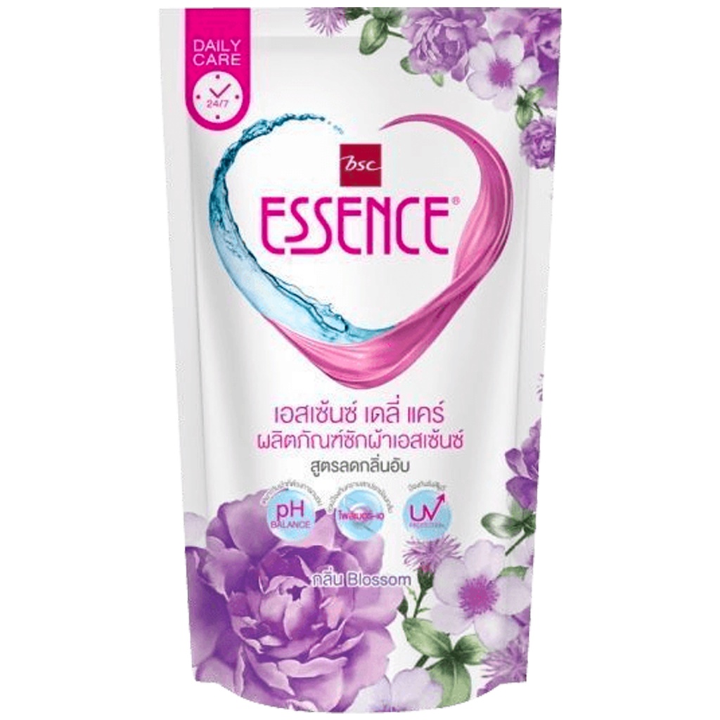 LeeMart เอสเซ้นซ์ BSC Essence 400ML น้ำยาซักผ้า ชนิดถุง เอสเซนต์ รุ่นสีม่วง บลอสซั่ม 400 มล.