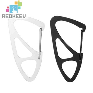 Redkeev หัวเข็มขัดพวงกุญแจป้องกันการโจรกรรม Carabiner ตะขอคลิปปีนเขากระเป๋าเป้สะพายหลังเครื่องมือล็อคกุญแจ