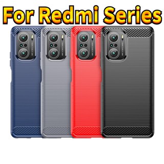 เคสโทรศัพท์มือถือ ซิลิโคนนุ่ม ไฟเบอร์ พร้อมถุงลมนิรภัย สําหรับ Xiaomi Redmi K50 K40 K30 K20 PRO 9 Series Xiaomi 9T POCO X2 M2