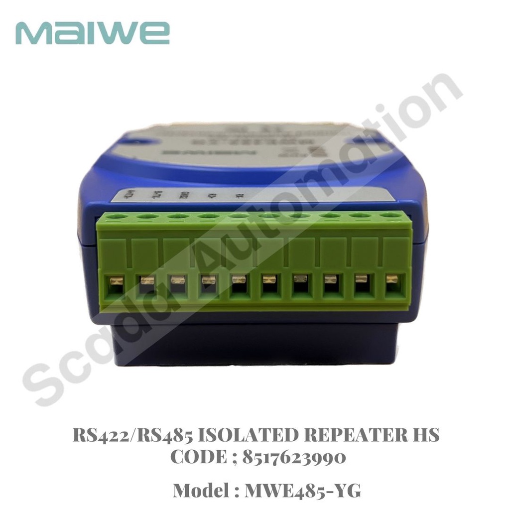 MWE485-YG  RS422/RS485 ISOLATED REPEATER HS CODE ; 8517623990