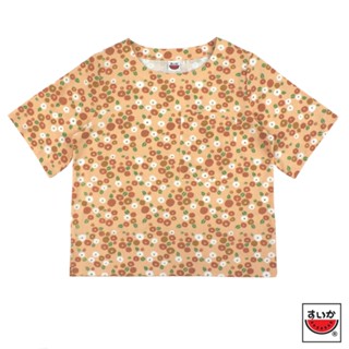 เสื้อแตงโม (SUIKA) - เสื้อคอปาด แขนสั้น เอวลอย (ผ้าฟ็อค) (ผ้าไม่ยืด) ( FO.C-002 )