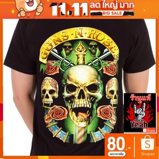 เสื้อวง Guns N Roses เสื้อ กันส์แอนด์โรสเซส เสื้อคอฟิต แฟชั่น เสื้อวินเทจ RCM718