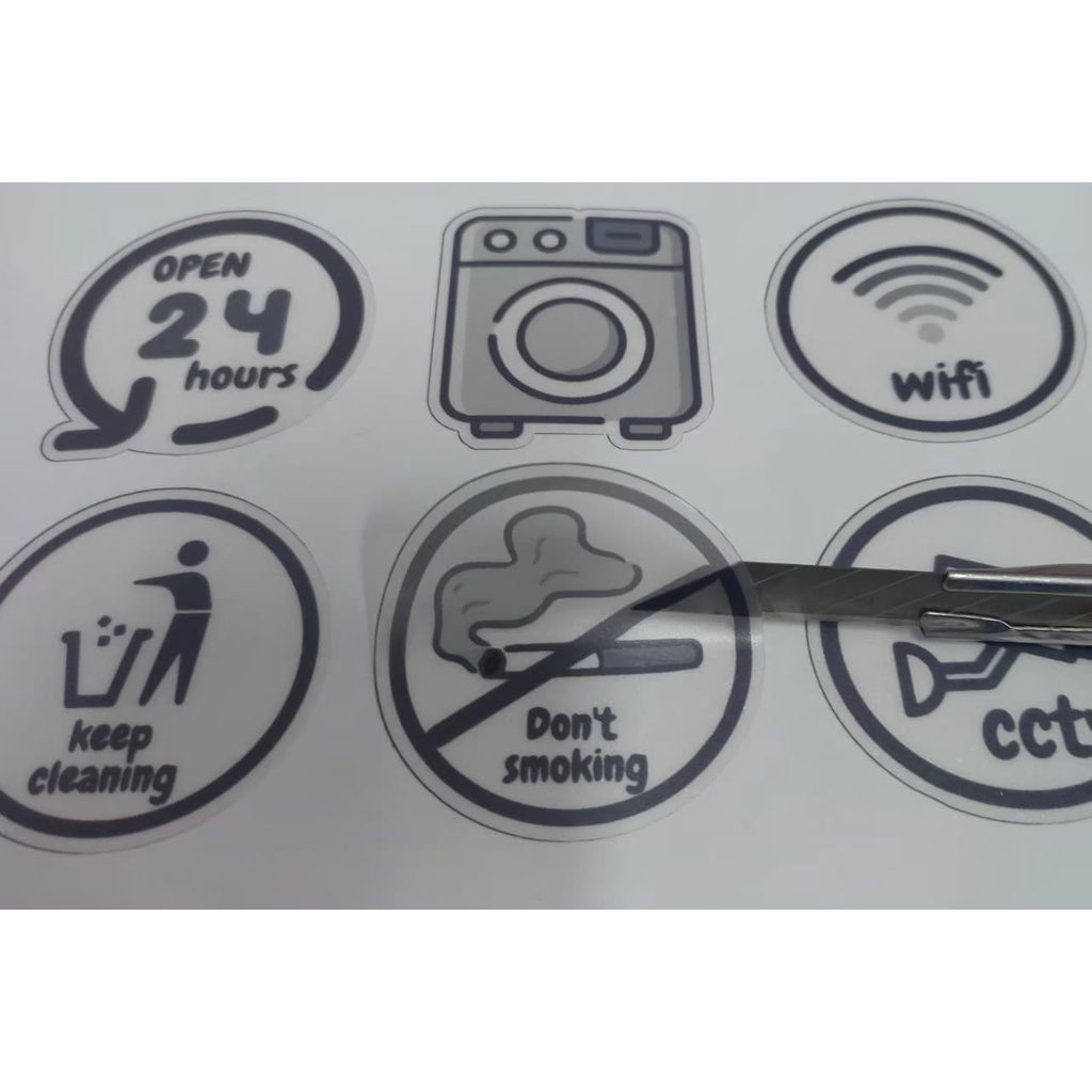 (054)สติกเกอร์ฉลากสินค้า แบบทึบ ใส และ ฝ้า ปริมาณดวง ขึ้นอยู่กับขนาด (1 แผ่น A3) (งานสั่งทำ)