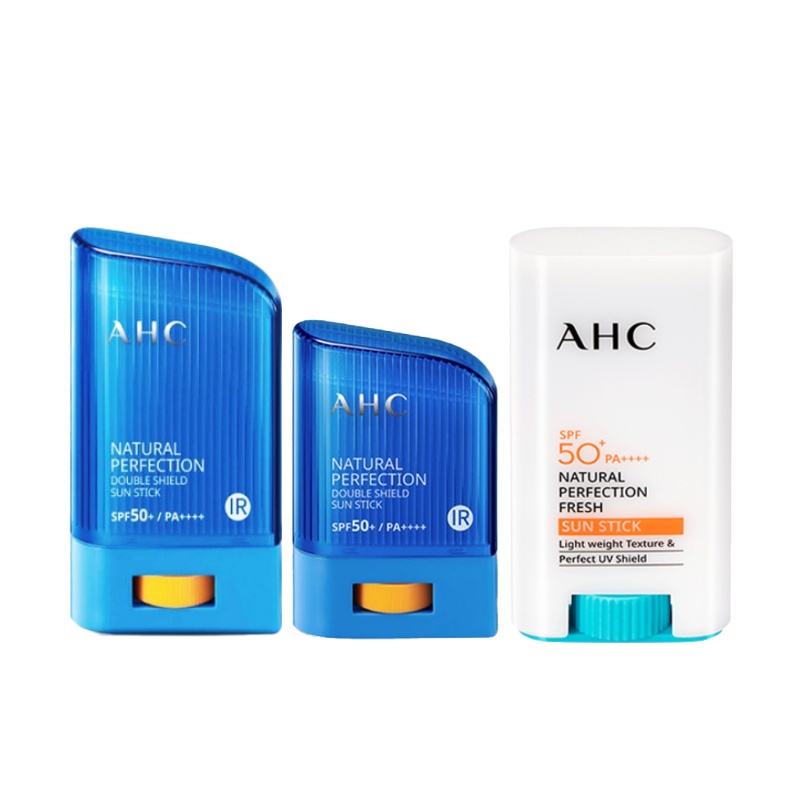 ahc natural perfection double shield sun stick ความสมบูรณ์แบบของธรรมชาติไม้กันแดดสองโล่คู่ 14g 22g f