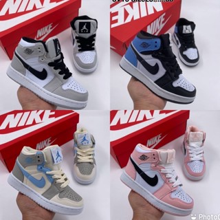 🆕🧒🏻รองเท้าผ้าใบ ไนกี้Jordan ข้อสูงของเด็ก25—36🛒🛍