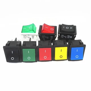 เครื่องเชื่อมไฟฟ้ากระแสสลับสูง 40A แหล่งจ่ายไฟโยกกำลังสูง KCD4 พร้อมไฟ / ไม่มีไฟสวิตช์เรือ 4 ขา 2 เกียร์ 6 ฟุต 2/3 เกียร์สีแดง / ไฟเขียว / แสงสีฟ้า / แสงสีเหลือง / ของแข็งไม่มี