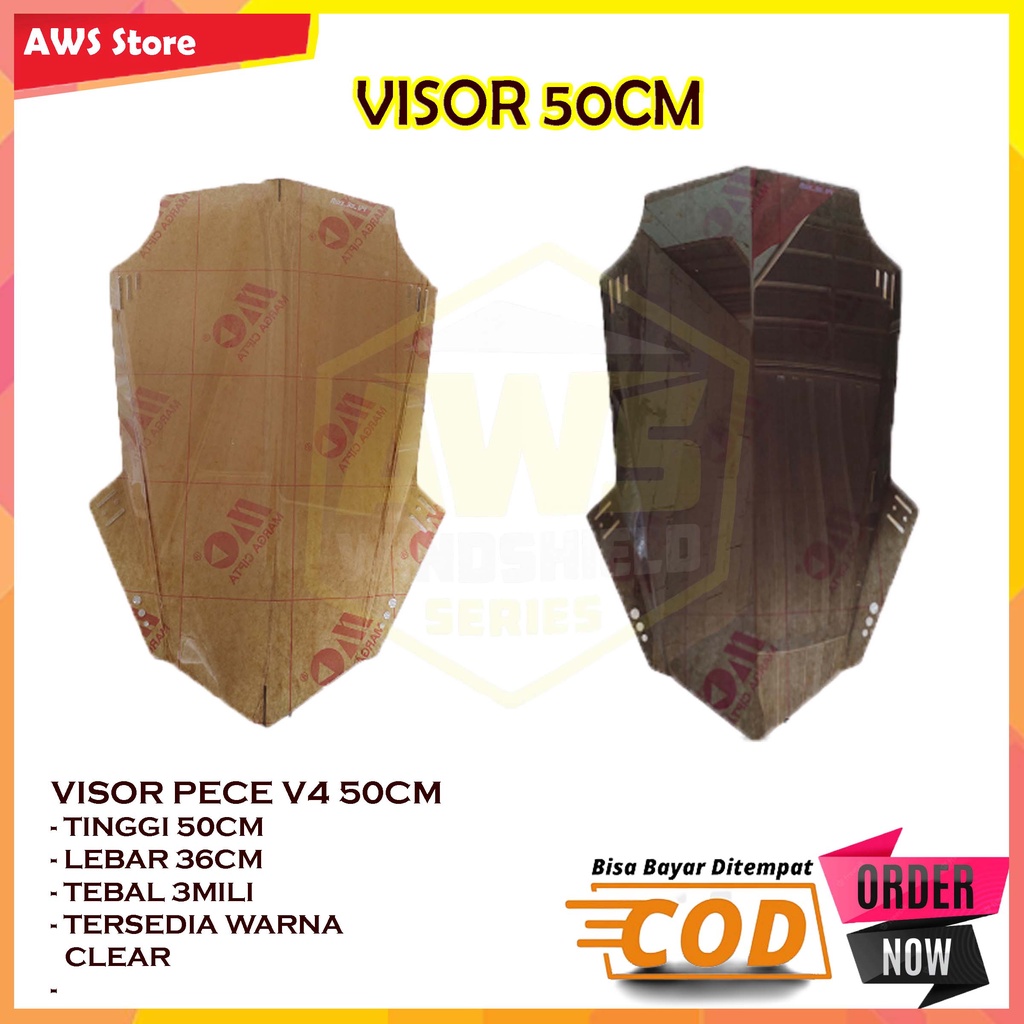 กระบังหน้าอเนกประสงค์ 50 ซม. aws กระจกบังลม v4 50 ซม. aws