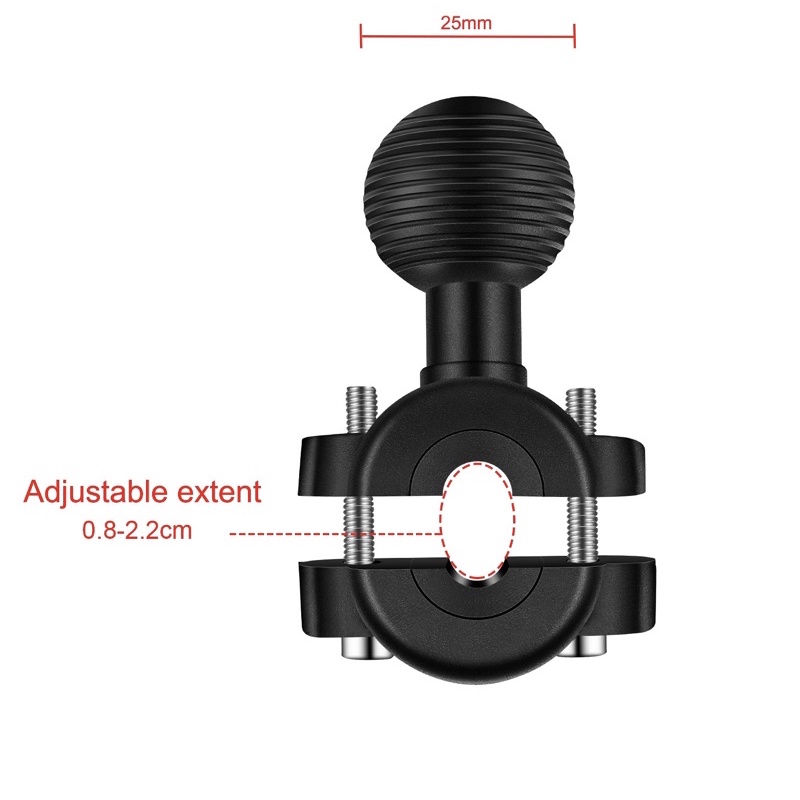 ขาจับแฮนด์ , ขาจับก้านกระจกมองหลัง , ขาใส่ช่องกระจกมองหลัง พร้อมหัวบอล Bracket For Motorcycle With Ball Head