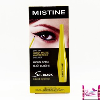 🔥โปรค่าส่ง25บาท🔥Mistine So Black Matte Liquid Eyeliner 4.5g. มิสทีน โซ แบลค แบค ลิขวิด อายไลน์เนอร์