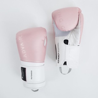 นวมชกมวย นวม นวมสีชมพู นวมชกมวยผู้หญิง นวมต่อยมวย OUTSHOCK Ergonomic Womens Boxing Gloves 120 - Pink