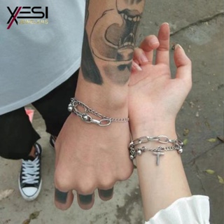 Xesi สร้อยข้อมือ ไม้กางเขน คู่รัก เพื่อน บุคลิกภาพ นักเรียน สร้อยข้อมือ