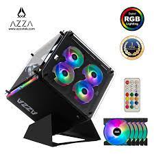 AZZA Innovative Tempered Glass ARGB CUBE 802 With RF Remote control - BlackTypATX、ITX Full Tower Colo