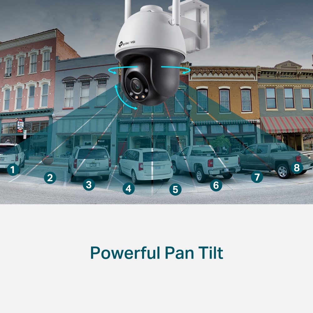 ⚡️กล้องวงจรปิดไร้สาย⚡️ TP-LINK (VIGI C540-W) 4MP Outdoor Full-Color Wi-Fi Pan Tilt Network Camera 3Y