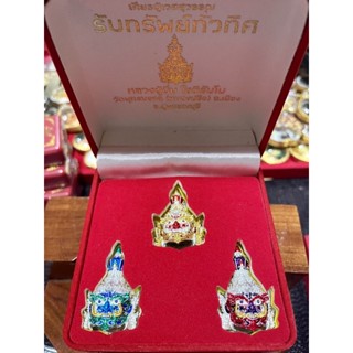 ชุดกรรมการเล็กลงยาหน้าหลังเต็มสูบ เศียรท้าวเวสสุวรรณรุ่นแรก/หลวงปู่นิ่ม โชติธัมโม วัดพุทธมงคล/สุพรรณบุรี