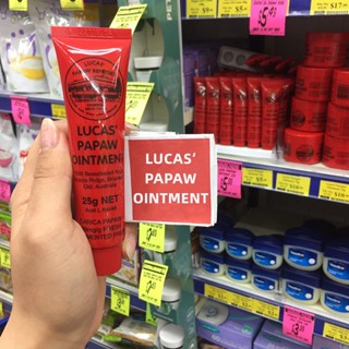 💖Lip Balm Lucas Papaw ointment 25g ลิปลูคัส ลิปหลอดแดง ลิปปาล์ม ขี้ผึ้ง ลูคัส Lucas Papaw (ของแท้100%)