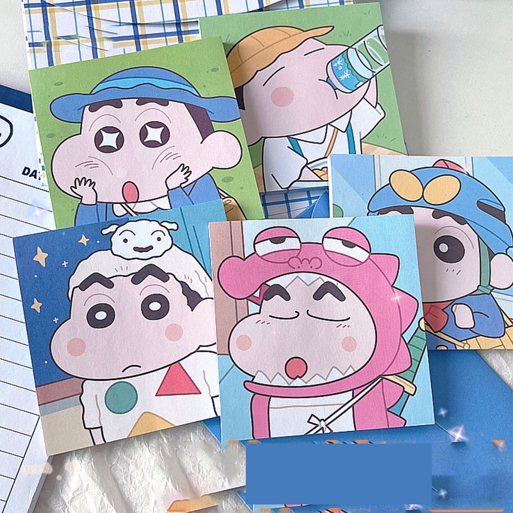 50 แผ่น Crayon Shin-chan non-sticky note สติกเกอร์สร้างสรรค์ป้าย notepad โรงเรียนเครื่องเขียนสํานักงาน