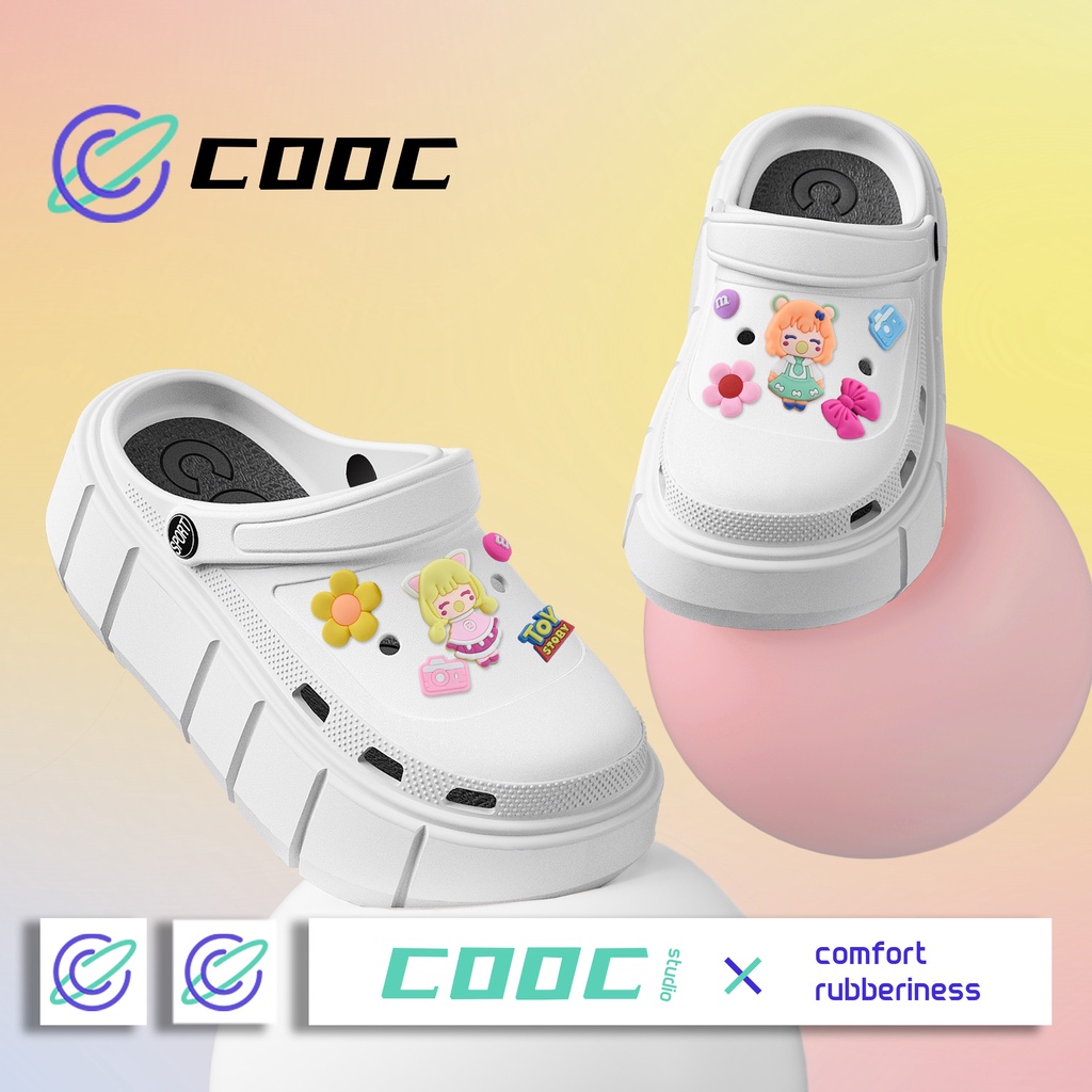 COOC 🚚พร้อมส่ง🚚 รองเท้าแตะ รองเท้าหัวโต ผู้หญิง นุ่มสบาย 29