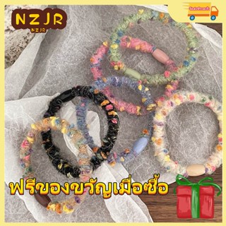 ※NZJR※เชือกมัดผมไหมพรมสีสันสดใสน่ารัก