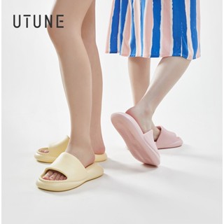 Utune รองเท้าแตะ EVA พื้นหนา 4 ซม. กันลื่น ไร้เสียง สําหรับผู้หญิง ผู้ชาย ใส่ในห้องน้ํา ในบ้าน