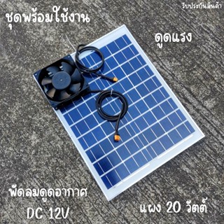 พัดลมระบายอากาศร้อนระบบโซล่าเซล พัดลมโซล่าเซลล์ พัดลม 4.5 นิ้ว พร้อมแผง 20W solacell Active AirFlow system