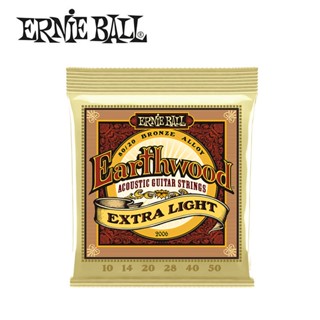 Ernie Ball ชุดสายกีตาร์อะคูสติก สีบรอนซ์ สําหรับกีตาร์ เครื่องดนตรี