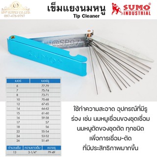 SUMO เข็มแยงนมหนู ตะไบ แยงนมหนู Tip Cleaner (บรรจุในกล่องอลูมิเนียม) ซูโม่