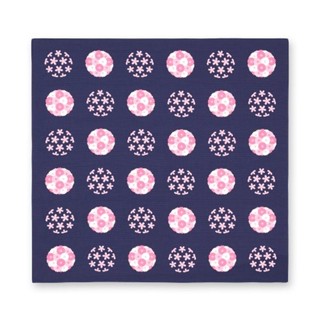 [30047] Size 50x50 cm - Furoshiki ผ้าห่อ ผ้าญี่ปุ่น : ลายซากุระบอล (さくら玉, Sakura-dama)