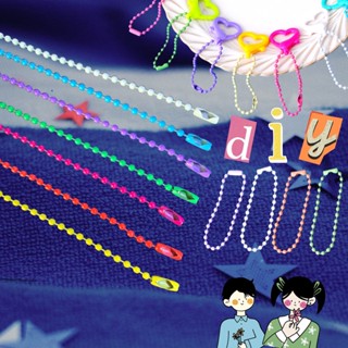 โซ่ไข่ปลา ชุดละ10เส้น สำหรับร้อยพวงกุญแจ งานDIY อุปกรณ์งานฝีมือ อุปกรณ์ทำพวงกุญแจ