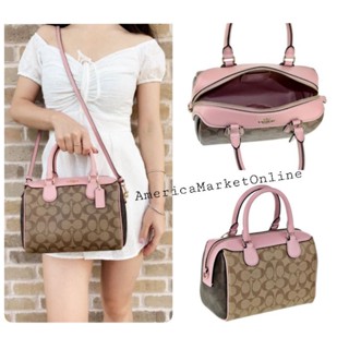 กระเป๋า COACH/ MINI BENNETT SATCHEL IN BLOCKED SIGNATURE CANVAS (COACH F34279)