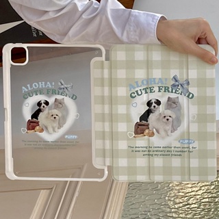 เคสอะคริลิคแข็ง ลายเพื่อนน่ารัก พร้อมช่องใส่ดินสอ สําหรับ IPad Mini6 IPad5 6 7 8 9 10 Air3 Air4 Air5 10.9 นิ้ว Pro10.5 IPad10.2 นิ้ว Pro11 Pro12.9 2018 2020 2021 2022