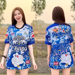 เสื้อกีฬาแขนสั้น ลายทีมชาติไทย Chang Doraemon 2023