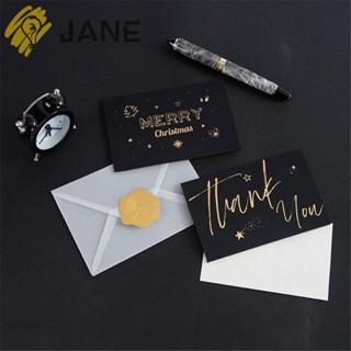 Jane การ์ดอวยพรวันเกิด โปสการ์ดข้อความ สีบรอนซ์ ของขวัญวันขอบคุณพระเจ้า วันปีใหม่ 1 ชุด