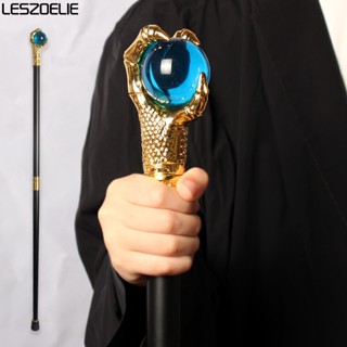 Luxury Gold Dragon Claw Lake Blue Crysta Ball Walking Canes Men And Women Elegant Vintage Sticks Party Walking Cane