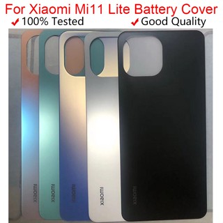 ใหม่ อะไหล่ฝาครอบแบตเตอรี่ กระจกด้านหลัง แบบเปลี่ยน สําหรับ Xiaomi Mi 11 Lite