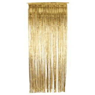 ม่านฟอยล์ตกแต่ง Gold Metallic Foil Curtain (ขนาด กว้าง 1 x ยาว 2 เมตร)