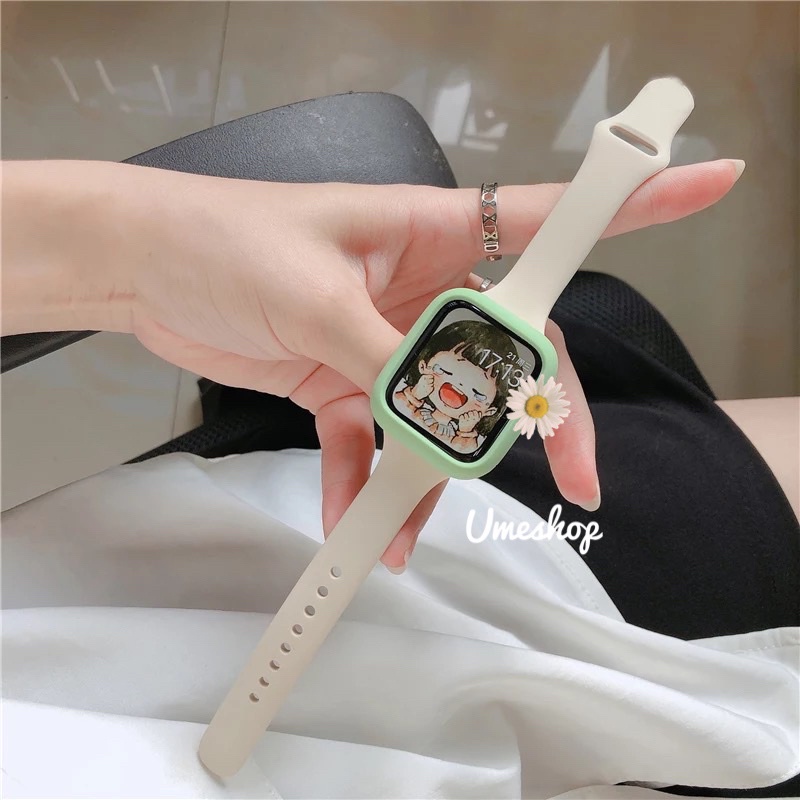 สาย smart watch สายนาฬิกา ซิลิโคน Smart Watch10 9 8 ultra  7 6 5 4 3 2 1ขนาด 38/40/41mm 42/44/45/46/49mm สาย