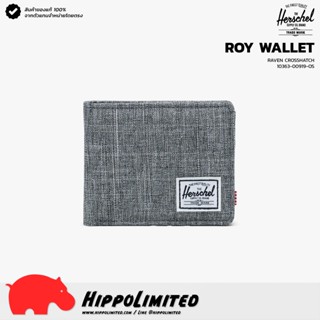 กระเป๋าสตางค์ ⌇ Herschel ⌇ รุ่น Roy ⌇ สี Raven Crosshatch ⌇ สินค้าของแท้ 100% จากตัวแทนจำหน่ายโดยตรง